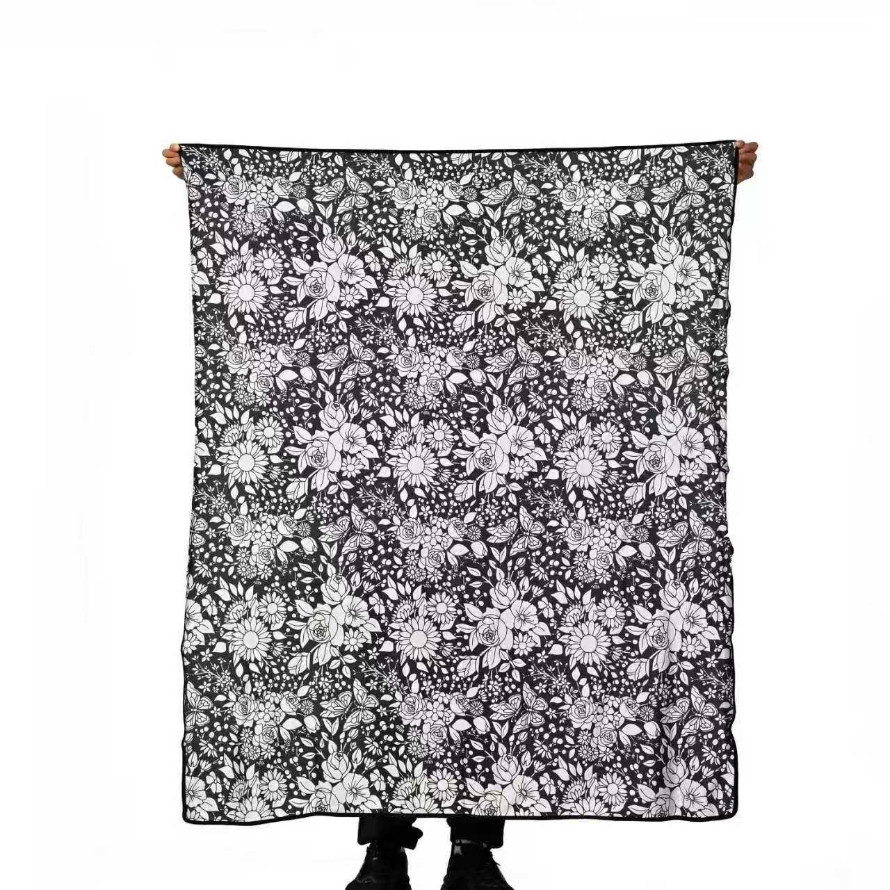 DIY Drawing Blanket with 24 Colors Markers, Doodle Your Own Blankets, Customizable Washable Paint & Play Blankets for Adults