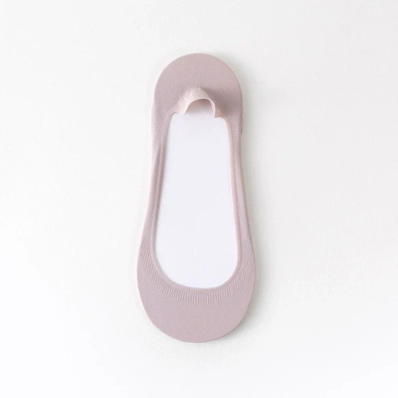 🧦Cushioned No-Show Socks for Women | Non-Slip Ice Silk Invisible Boat Socks with Double Sponge Footpads