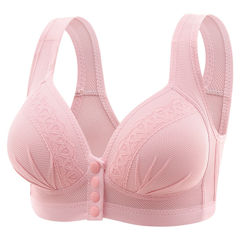 🌸 Wireless Front-Closure Bra – Wide Straps & Full Coverage