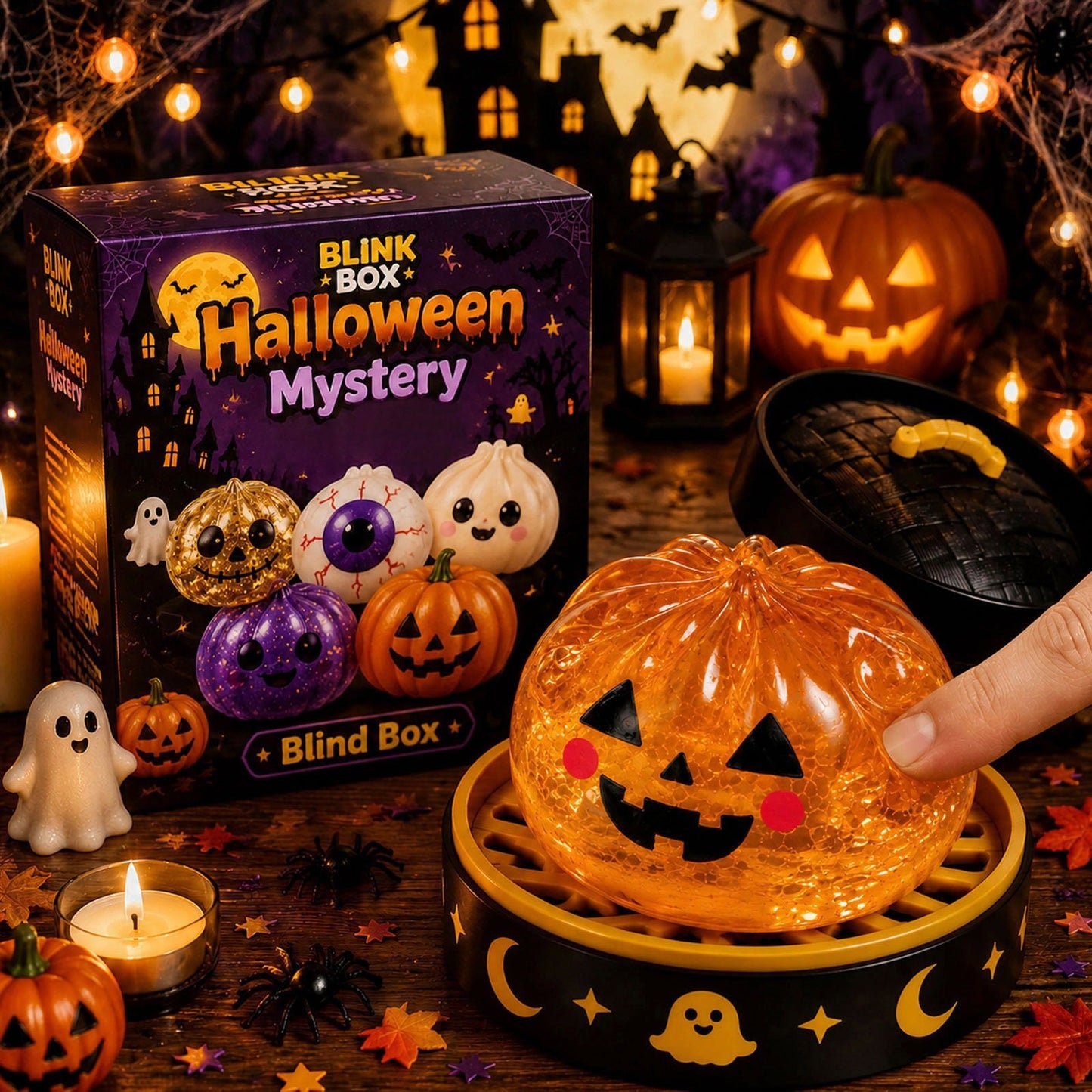 🎃 Glitter Ghost Squeeze Toys – Spooky Fidget Set for Halloween Party Favors & Stress Relief