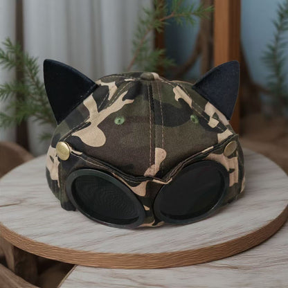 🧢 Korean-Style Pilot Cap – Curved Visor, Glasses-Ready