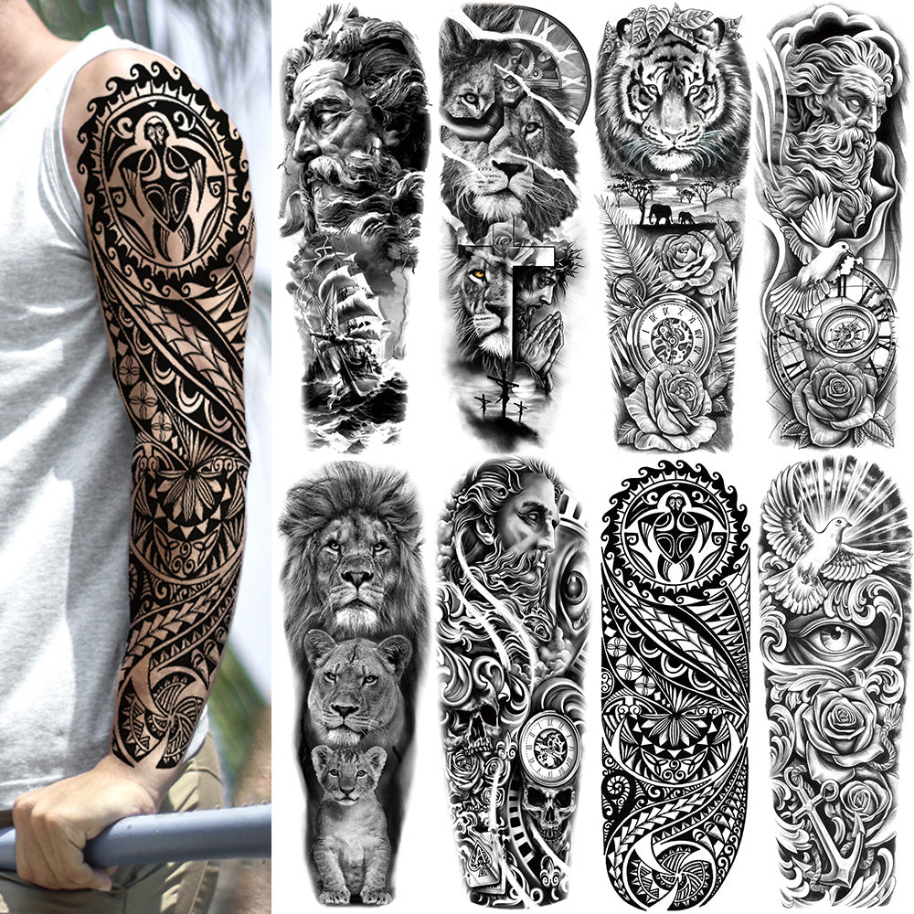 Large Black Temporary Tattoo Stickers
