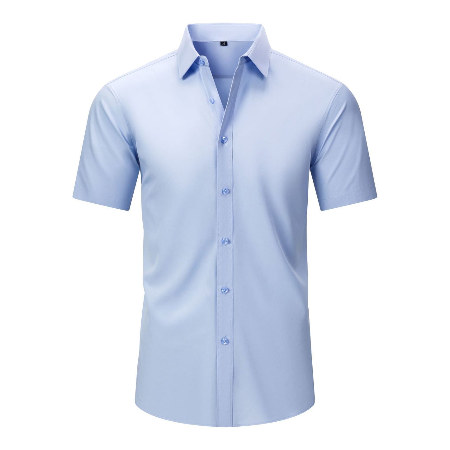 💪 Men's Stretch Slim Fit Short Sleeve Shirt – Button-Down Casual Style