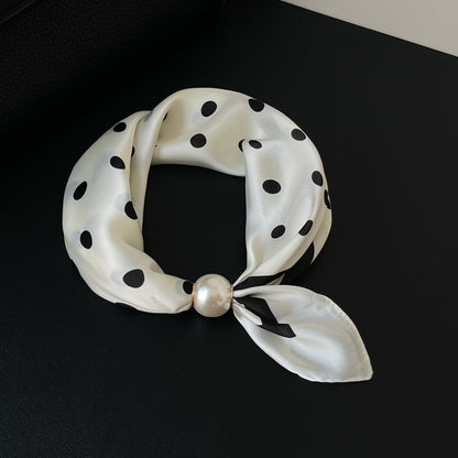 🔥HOT SALE Pearl Buckle Closure Printed Scarf