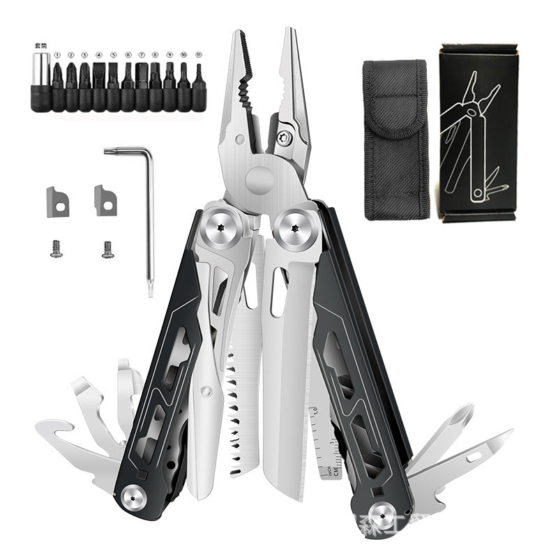 🏕️ 16-in-1 Camping Multi-Tool with Full-Size Scissors & Carrying Pouch