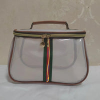 Transparent apple-shaped bag in milky white