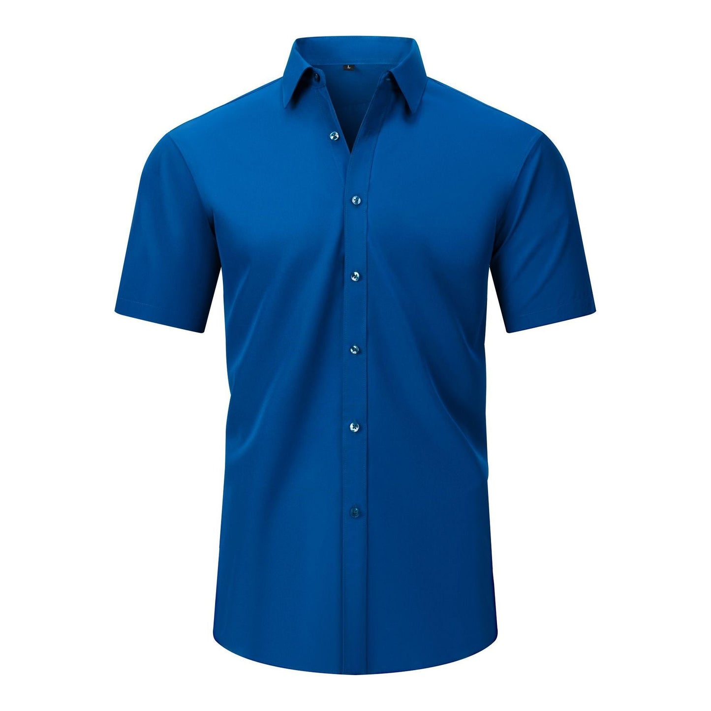 💪 Men's Stretch Slim Fit Short Sleeve Shirt – Button-Down Casual Style