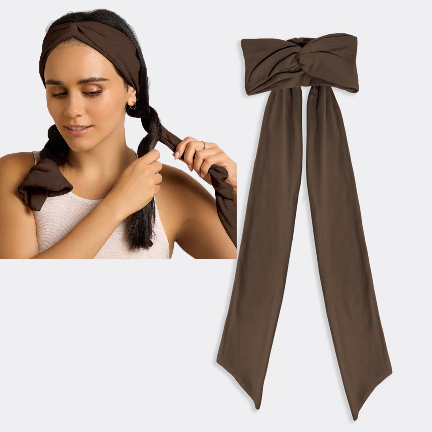 💆‍♀️Heather Gray Active Curling Headband – Heatless Hair Curler for Soft Waves & Curls