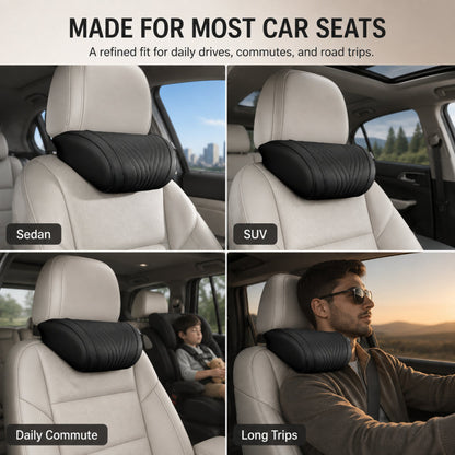 🚗Relieve Driving Fatigue! Universal Memory Foam CarHeadrest Neck Pillow,Ergonomic Support AutoNeck Cushion for Long Road Trips