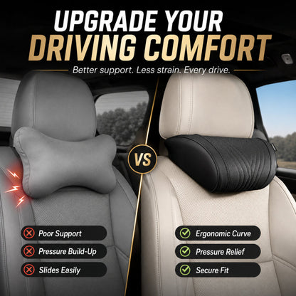 🚗Relieve Driving Fatigue! Universal Memory Foam CarHeadrest Neck Pillow,Ergonomic Support AutoNeck Cushion for Long Road Trips