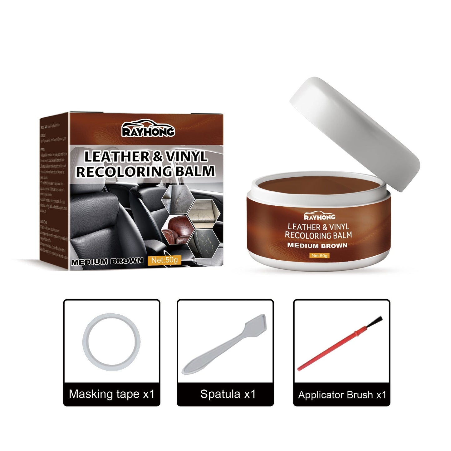 Magic Leather Color Restorer & Repair Paste for Couches, Car Seats and Bags