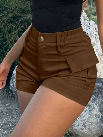 Women's High-Waisted Mini Cargo Shorts