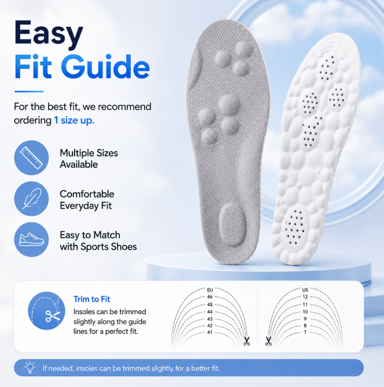☁️ 4D Cloud • Ultra-Soft Massage Insoles