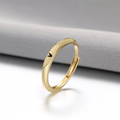 🎁14K Gold Filled Ring Gold Initial Ring Dainty Gold Simple Letter Band Rings