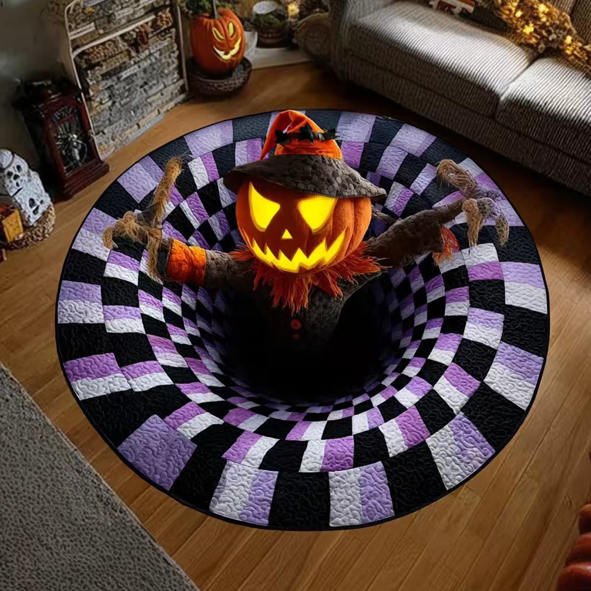 🔥 Last Day 30% OFF — 3D Skeleton Vortex Halloween Rug