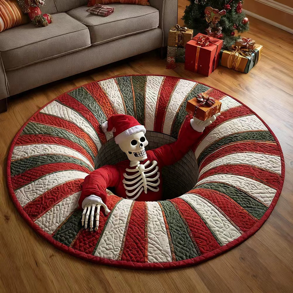 🔥 Last Day 30% OFF — 3D Skeleton Vortex Halloween Rug