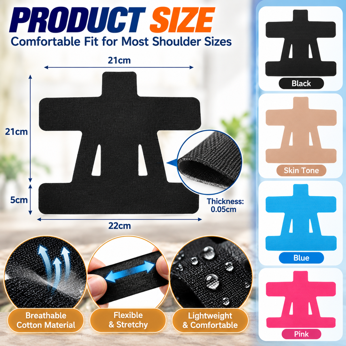 💪 Precut Kinesiology Tape – Senior Shoulder Support 🩹Muscle Strain Relief & Daily Mobility Care for Older Adults 🌿🏃