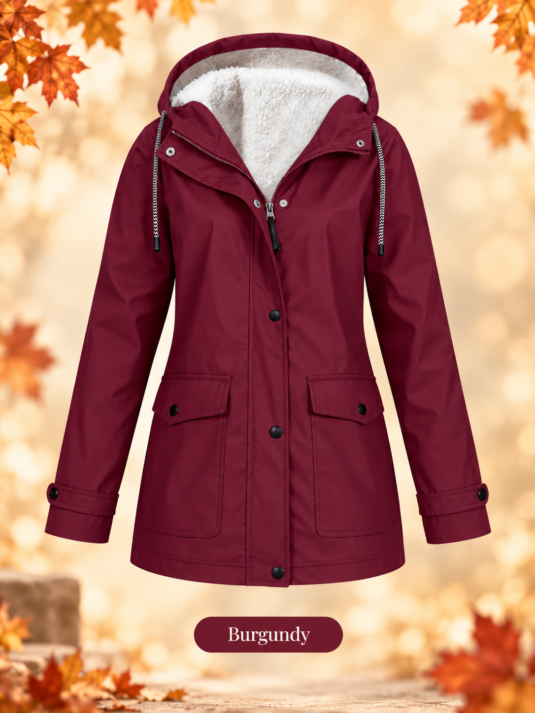 ❤️‍🔥 Women's Plush-Lined Windproof Hooded Jacket