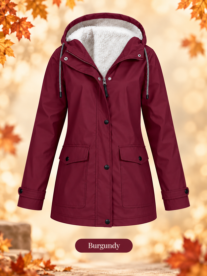 ❤️‍🔥 Women's Plush-Lined Windproof Hooded Jacket