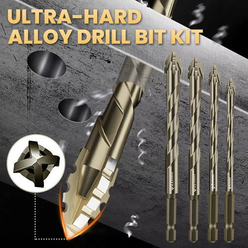 🔥LAST DAY SALE 49% OFF🔥High-Strength 4-Flute Serrated Eccentric Drill Bit Kit