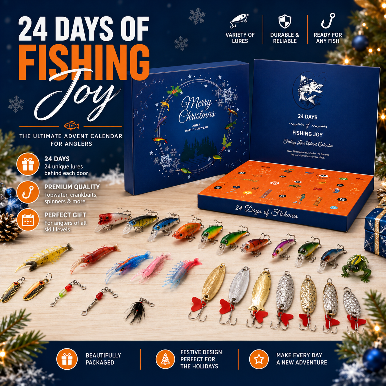 ✨Fishing Advent Calendar / 24 Days of Fishing Joy(📦Buy 2 Free Shipping)