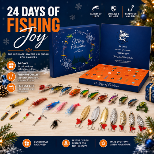 ✨Fishing Advent Calendar / 24 Days of Fishing Joy(📦Buy 2 Free Shipping)