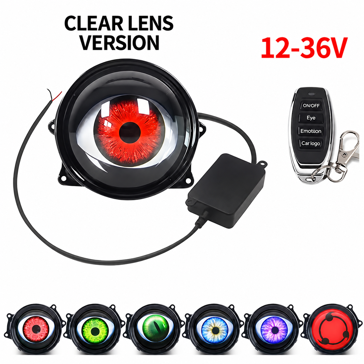 🔥 Dynamic Demon Eye LED Projector Lights – RGB Car Headlight Upgrade for Cars & Motorcycles