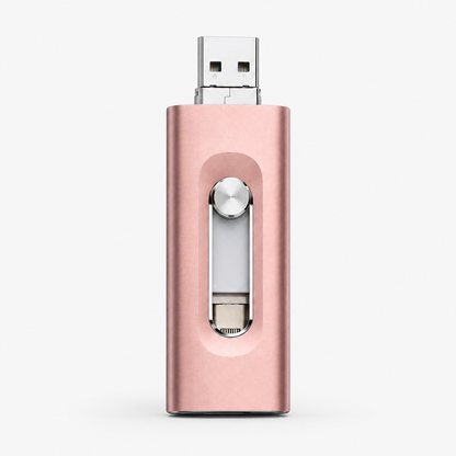 📱 4-in-1 USB Flash Drive for Phone & Computer – High-Speed Photo Backup & Multi-Port Memory Stick