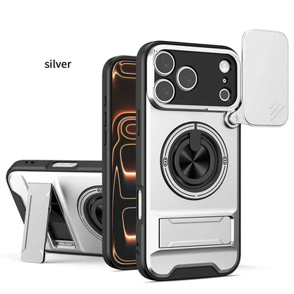 📱🛡️Mecha Push Window Magnetic Case for iPhone – Military Grade Shockproof Cover