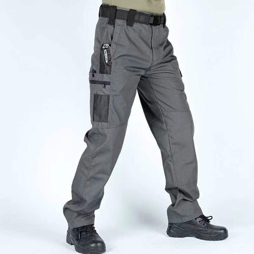 🔥LAST DAY 49%---Men's Waterproof Tactical Work Pants - Solid Color with Multi-Pockets for Outdoor Activities