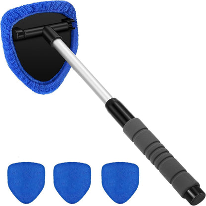 🔥Microfiber Windshield Cleaner with Extendable Handle