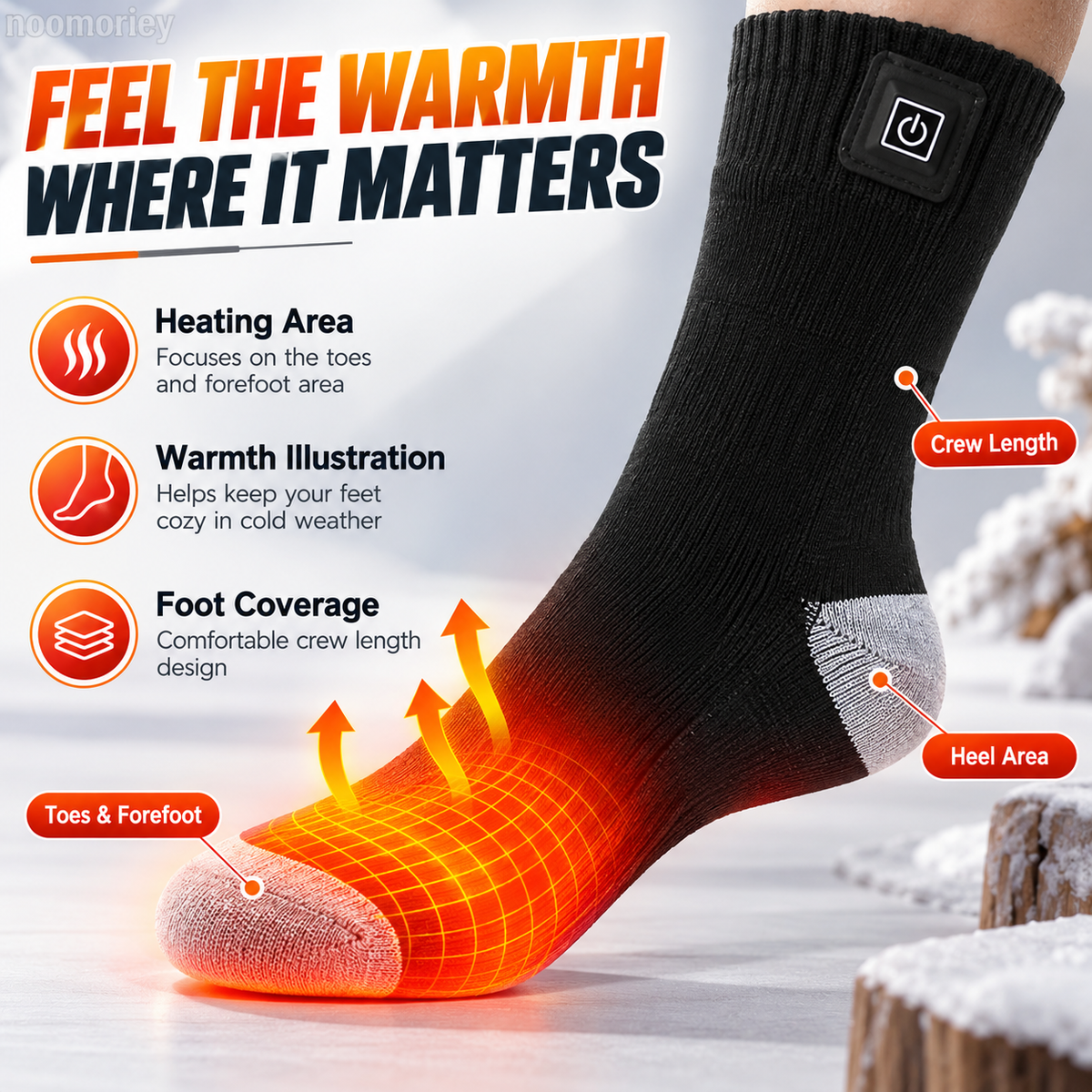 🔥🧦 WarmStep – Rechargeable Heated Socks for Winter & Outdoor Comfort