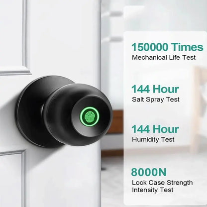 Fingerprint Smart Lock,Keyless Entry Door Lock,Count Smart Door Knob with APP