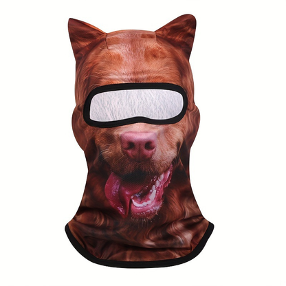 🐾❄️  3D Cat Print Balaclava – Funny Full-Face Outdoor Hood Mask