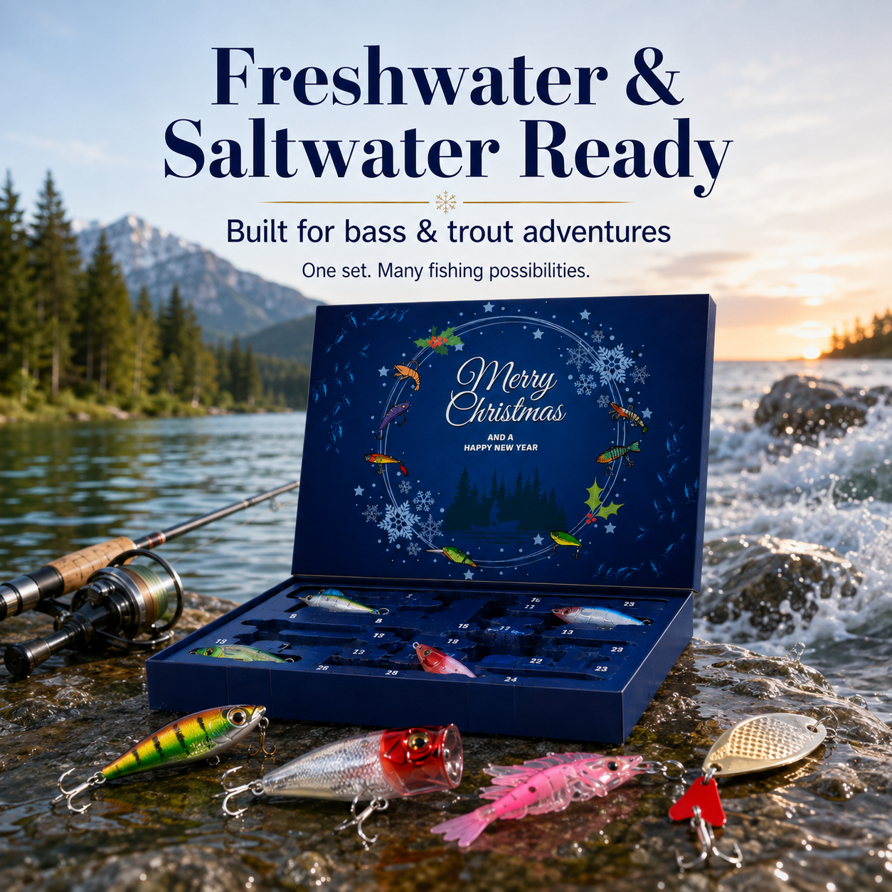 🎣 Christmas Countdown | 24-Day Fishing Lures Advent Calendar