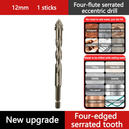 🔥LAST DAY SALE 49% OFF🔥High-Strength 4-Flute Serrated Eccentric Drill Bit Kit