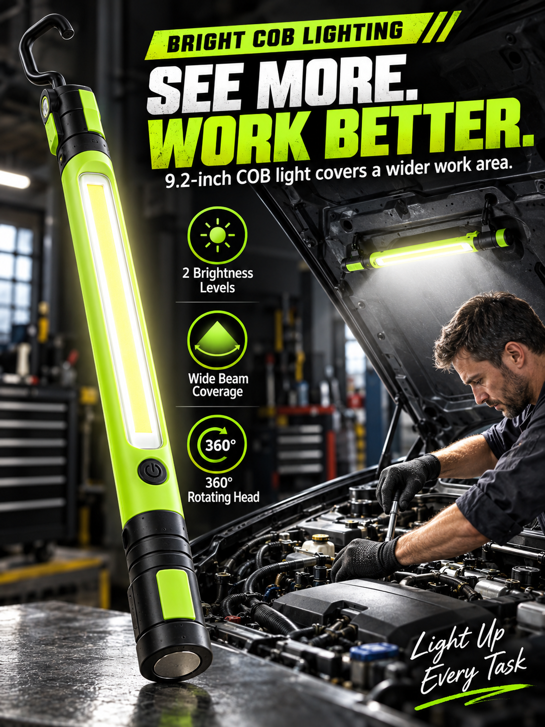 🔥Hot Sale 49% off🌟🔦Multifunctional magnetic rechargeable work light💡