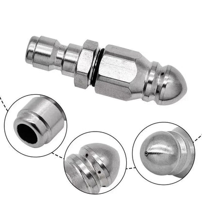 🚿 Powerful Stainless Steel Sewer Jetter Nozzle – Up to 5000 PSI for Deep Drain Cleaning! 💧