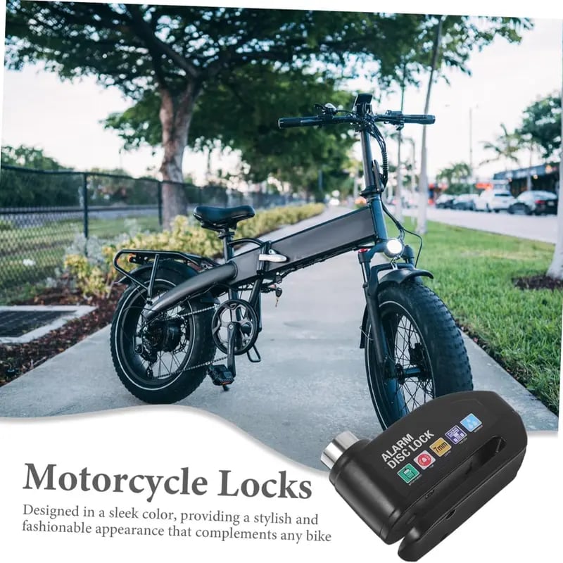 🛡️ Motorcycle Disc Brake Lock Alarm | 110dB Anti-Theft Security