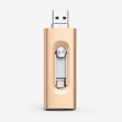 📱 4-in-1 USB Flash Drive for Phone & Computer – High-Speed Photo Backup & Multi-Port Memory Stick