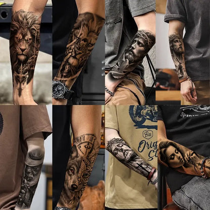 Large Black Temporary Tattoo Stickers