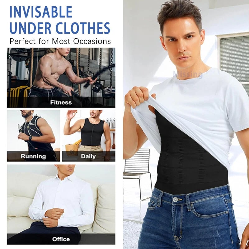 ⭐⭐Fashion Hit Men Round Neck Compression Tank Top
