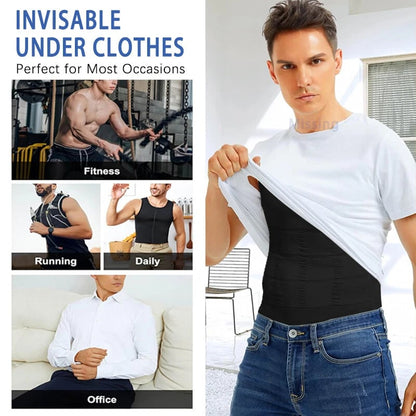 ⭐⭐Fashion Hit Men Round Neck Compression Tank Top