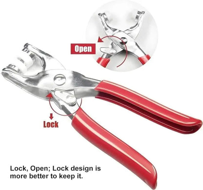 Seamless Stitching Sewing Kit Tools,Including 100pcs Invisible Colored Metal Buckle & 1 Count Manual Pressure Pliers
