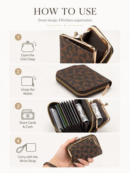 🌸Chic Trend ✨ Compact Travel Leather Wallet