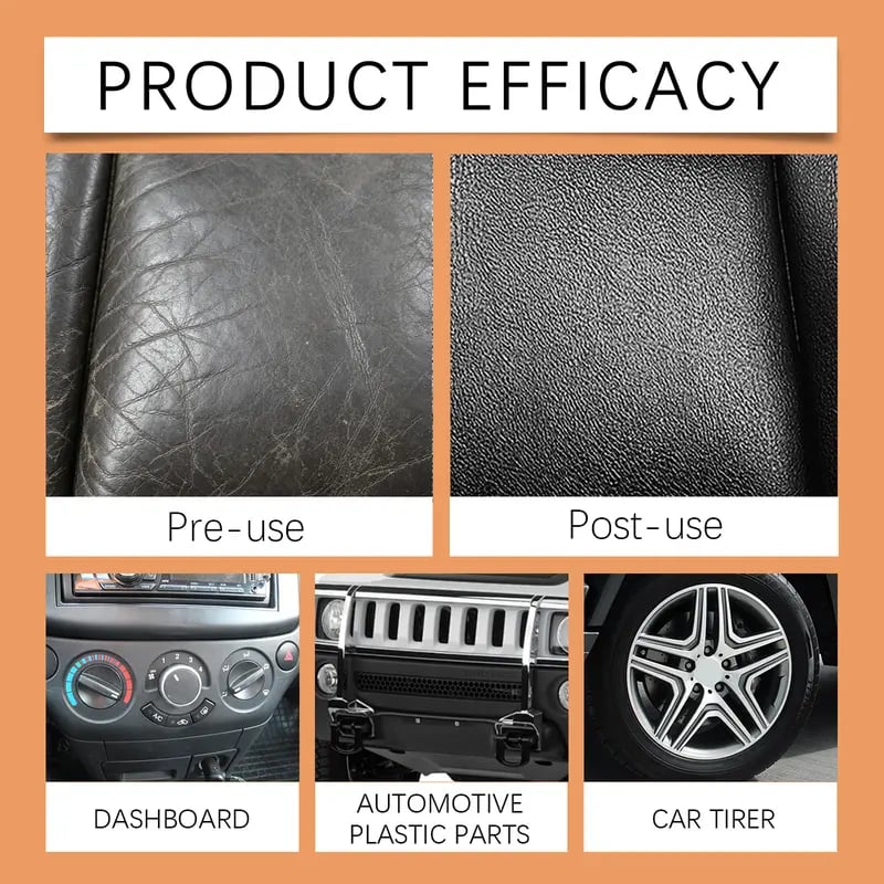 🔥HOT SALE 49% OFF🚗Automotive Plastic & Trim Restorer – Interior & Exterior Revitalizer with Applicator Pad✨