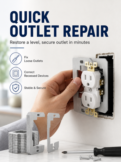 🛠 Outlet Repair Spacers – Easy Fix for Loose, Crooked & Recessed Outlets