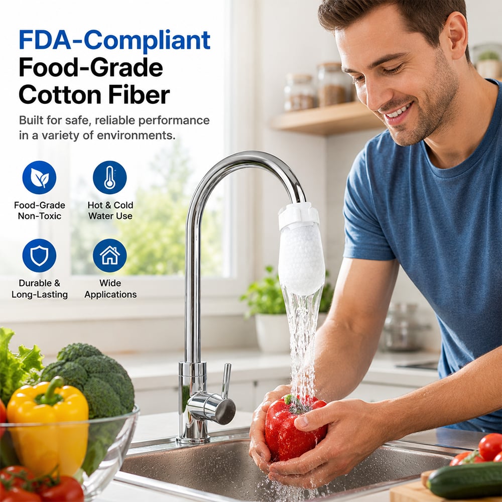 Faucet Filter Cotton Bags — 1000-Mesh Filtration, Universal Fit, Splash-Proof (100 PCS)