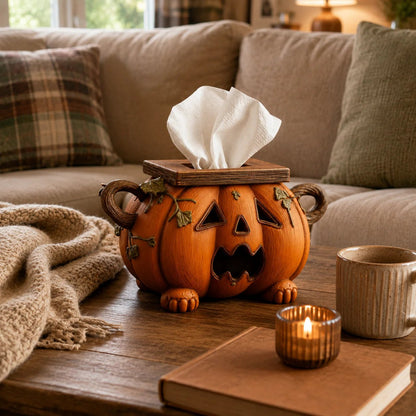 🎃 Pumpkin Halloween Tissue Box Cover-Turn Your Everyday Tissue Box Into A Spooky Fall Decoration