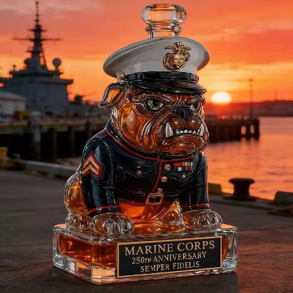 🔥HOT SALE 49% OFF👑🥃Marine Corps The 250th Anniversary Devil Dog Whiskey Bottle